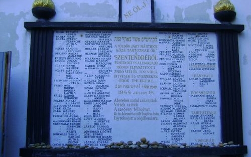 Holokauszt emléknap a Szentendréről és a Dunakanyarból elhurcoltak tiszteletére