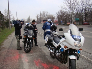 motor, közúti ellenőrzés, motoros akció, Szentendre