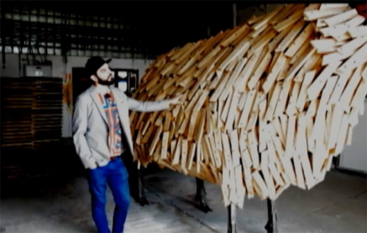 Óriási, 4 méter magas bárányszobor a Skanzenben – VIDEÓVAL
