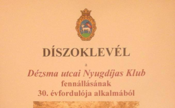 Dézsma utcai Nyugdíjas Klub 30 éves!