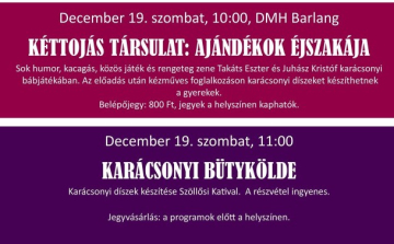 Adventi gyermekprogramok a hétvégén a DMH-ban